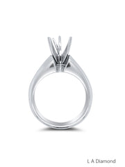 18K White Gold Diamond Bezel Corner Princess Cut Semi-Mount Engagement Ring (1 ct) 18K White Gold Diamond Bezel Corner Princess Cut Semi-Mount Engagement Ring (1 ct)