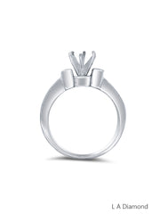 18K White Gold Diamond Princess Cut Semi-Mount Engagement Ring (1.20 ct) 18K White Gold Diamond Princess Cut Semi-Mount Engagement Ring (1.20 ct)