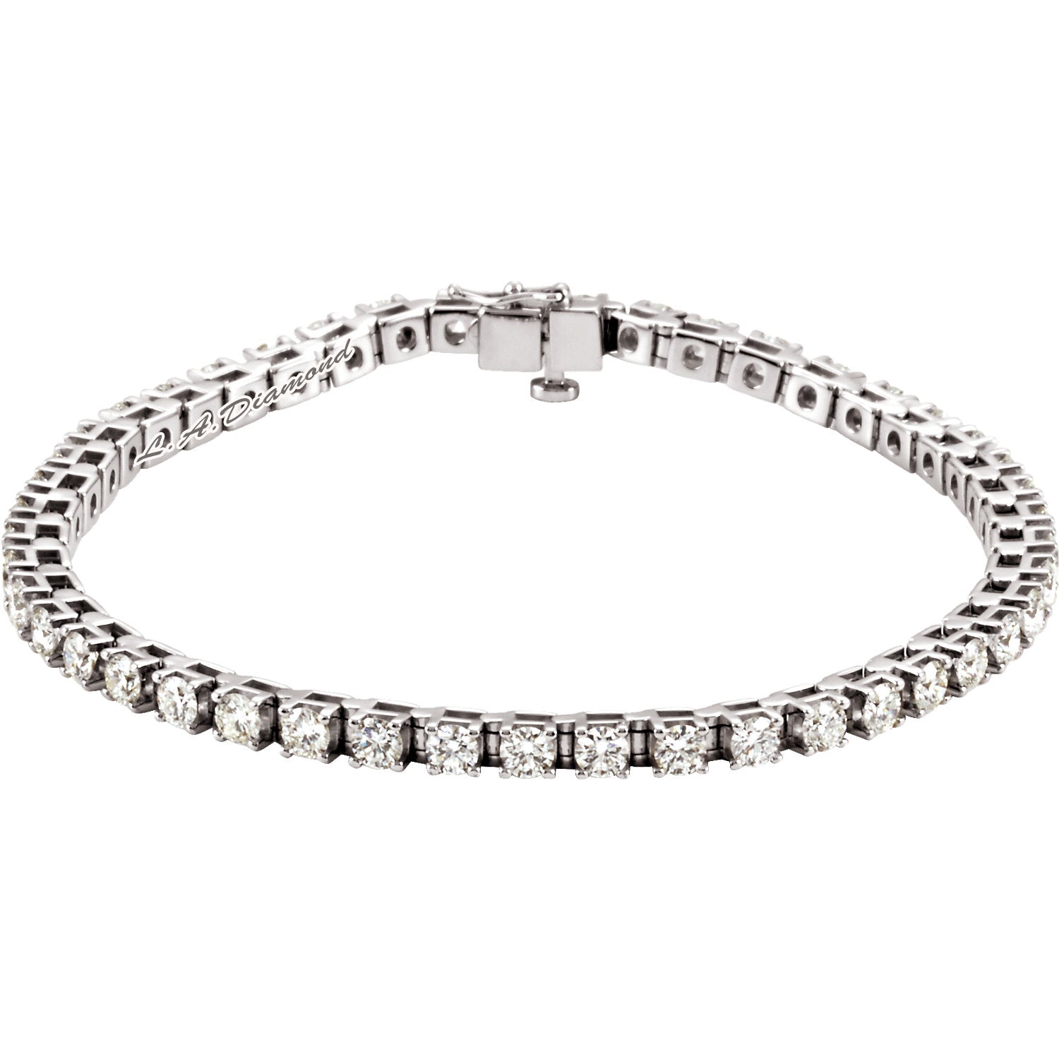 1 CT. T.W. Diamond Tennis Bracelet in 14K White Gold - LA DIAMOND 1 CT. T.W. Diamond Tennis Bracelet in 14K White Gold - LA DIAMOND