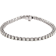 1 CT. T.W. Diamond Tennis Bracelet in 14K White Gold - LA DIAMOND 1 CT. T.W. Diamond Tennis Bracelet in 14K White Gold - LA DIAMOND