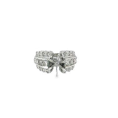 18k White Gold Diamond Round Bezel Corner Princess Cut Engagement Ring 2.86c - LA DIAMOND 18k White Gold Diamond Round Bezel Corner Princess Cut Engagement Ring 2.86c - LA DIAMOND