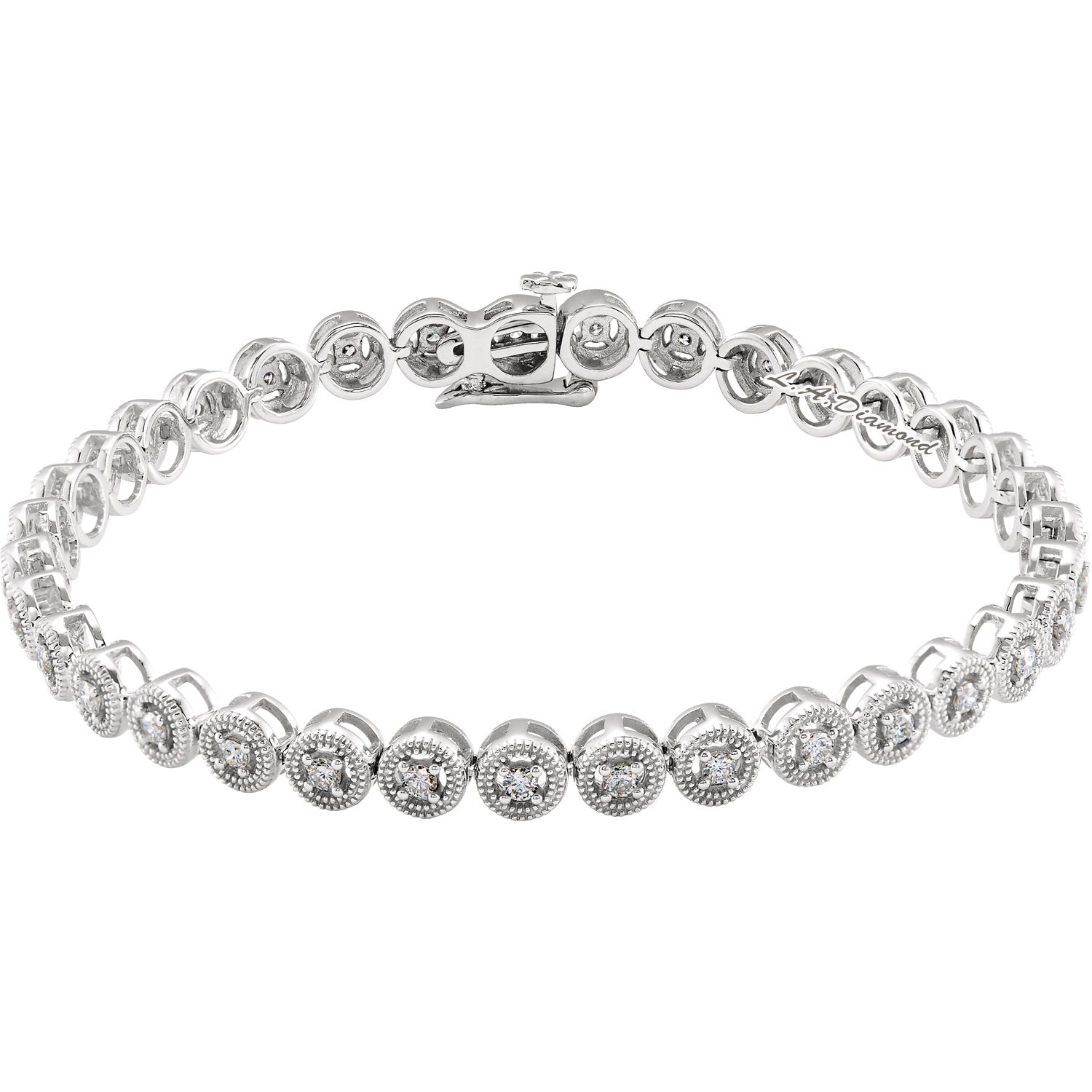 2 CT. T.W. Diamond Tennis Bracelet in 14K White Gold - LA DIAMOND 2 CT. T.W. Diamond Tennis Bracelet in 14K White Gold - LA DIAMOND