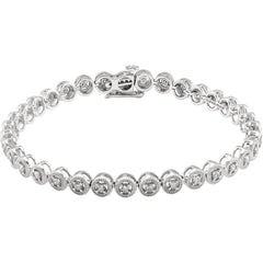 2 CT. T.W. Diamond Tennis Bracelet in 14K White Gold - LA DIAMOND 2 CT. T.W. Diamond Tennis Bracelet in 14K White Gold - LA DIAMOND