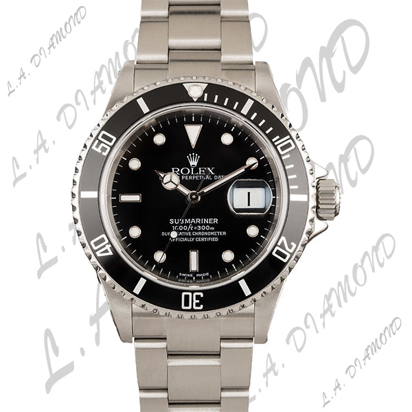 16610 Rolex Submariner Automatic Steel Mens Watch