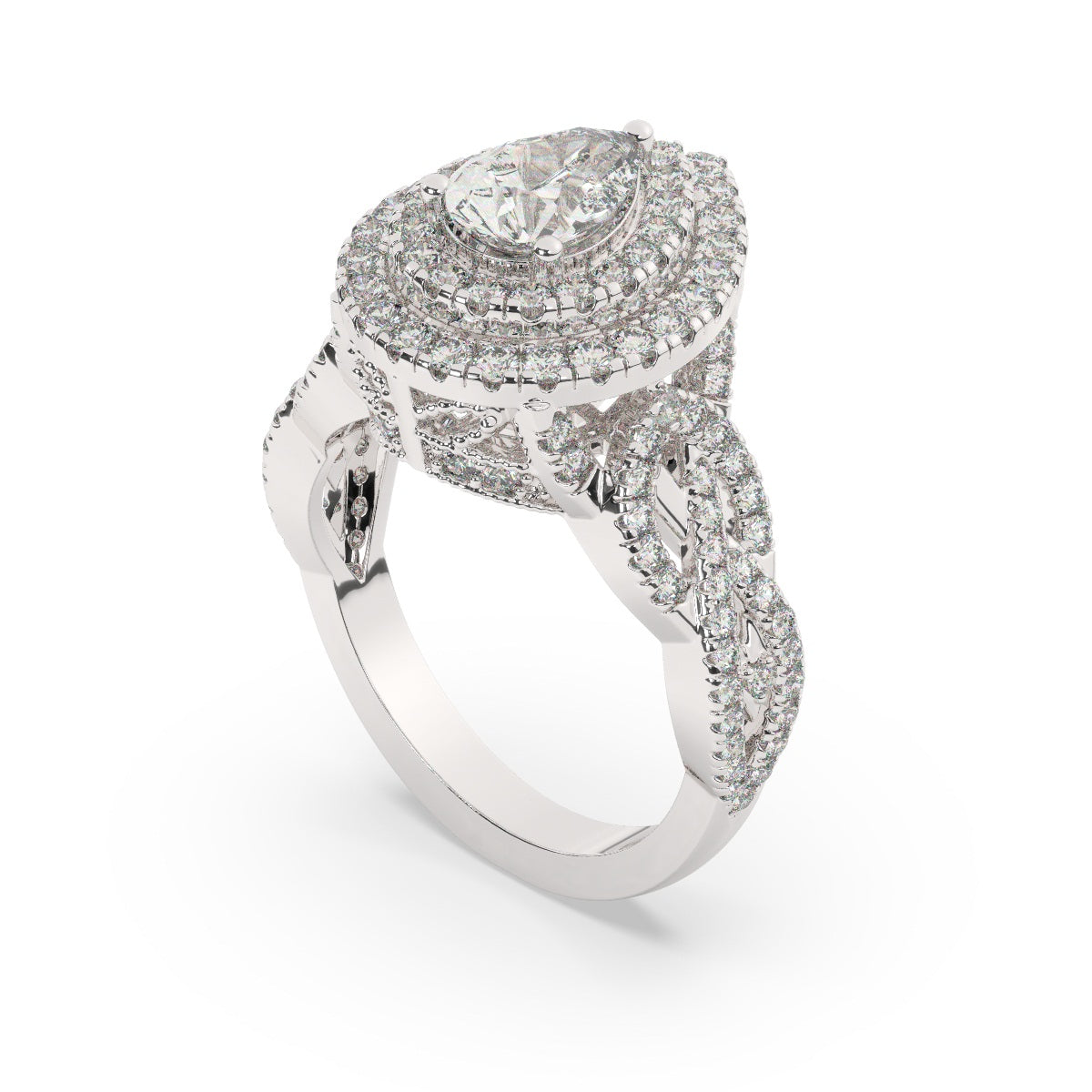 White Gold Diamond Ring - LA DIAMOND White Gold Diamond Ring - LA DIAMOND