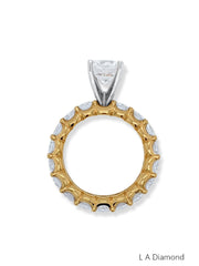 Yellow White Gold Diamond Ring - LA DIAMOND Yellow White Gold Diamond Ring - LA DIAMOND