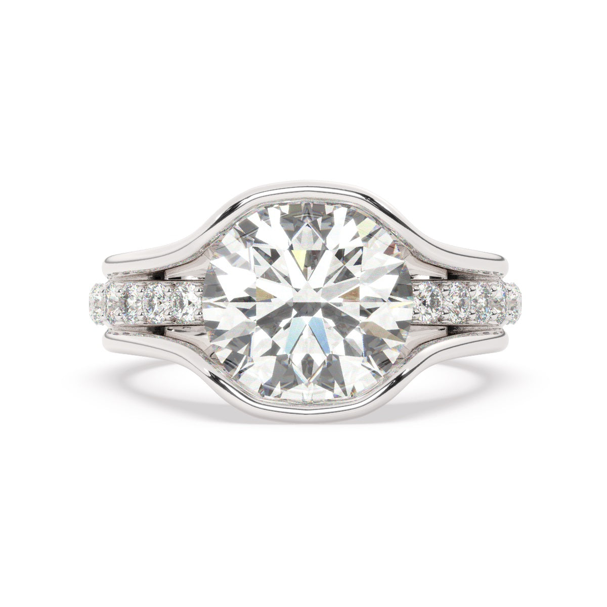 White Gold Diamond Ring - LA DIAMOND