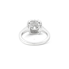 14K White Gold Round Cut Diamond Engagement Ring