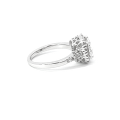 14K White Gold Round Cut Diamond Engagement Ring