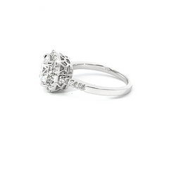 14K White Gold Round Cut Diamond Engagement Ring