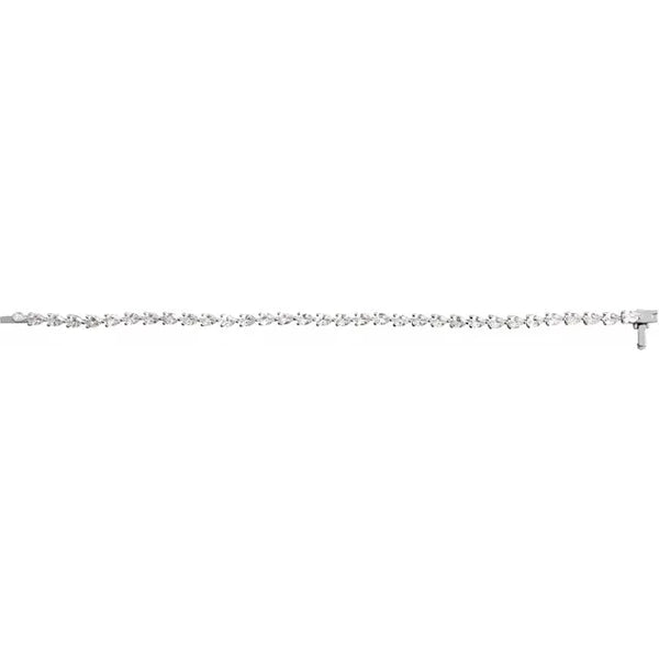 Elegant Pear Shape Diamond Tennis Bracelet Set in 14k Gold - Anniversary Gift for Her