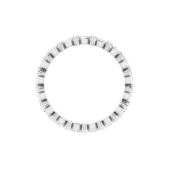 5/8ct Marquise & Round Cut Diamond Eternity Wedding Band - Set in 14k Gold