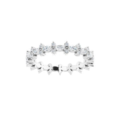 5/8ct Marquise & Round Cut Diamond Eternity Wedding Band - Set in 14k Gold
