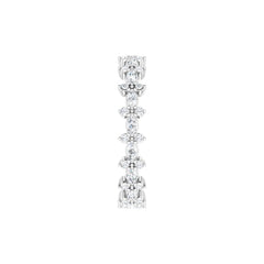5/8ct Marquise & Round Cut Diamond Eternity Wedding Band - Set in 14k Gold