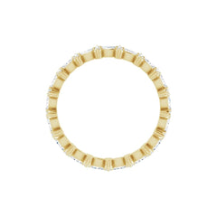 5/8ct Marquise & Round Cut Diamond Eternity Wedding Band - Set in 14k Gold