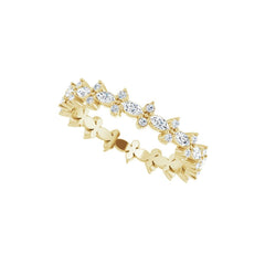 5/8ct Marquise & Round Cut Diamond Eternity Wedding Band - Set in 14k Gold