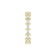 5/8ct Marquise & Round Cut Diamond Eternity Wedding Band - Set in 14k Gold