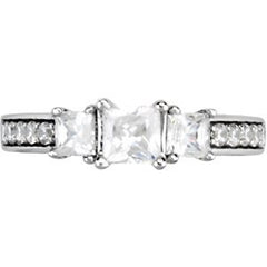14K Solid Gold 7/8 CTW Natural Diamond Engagement Ring