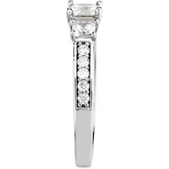14K Solid Gold 7/8 CTW Natural Diamond Engagement Ring