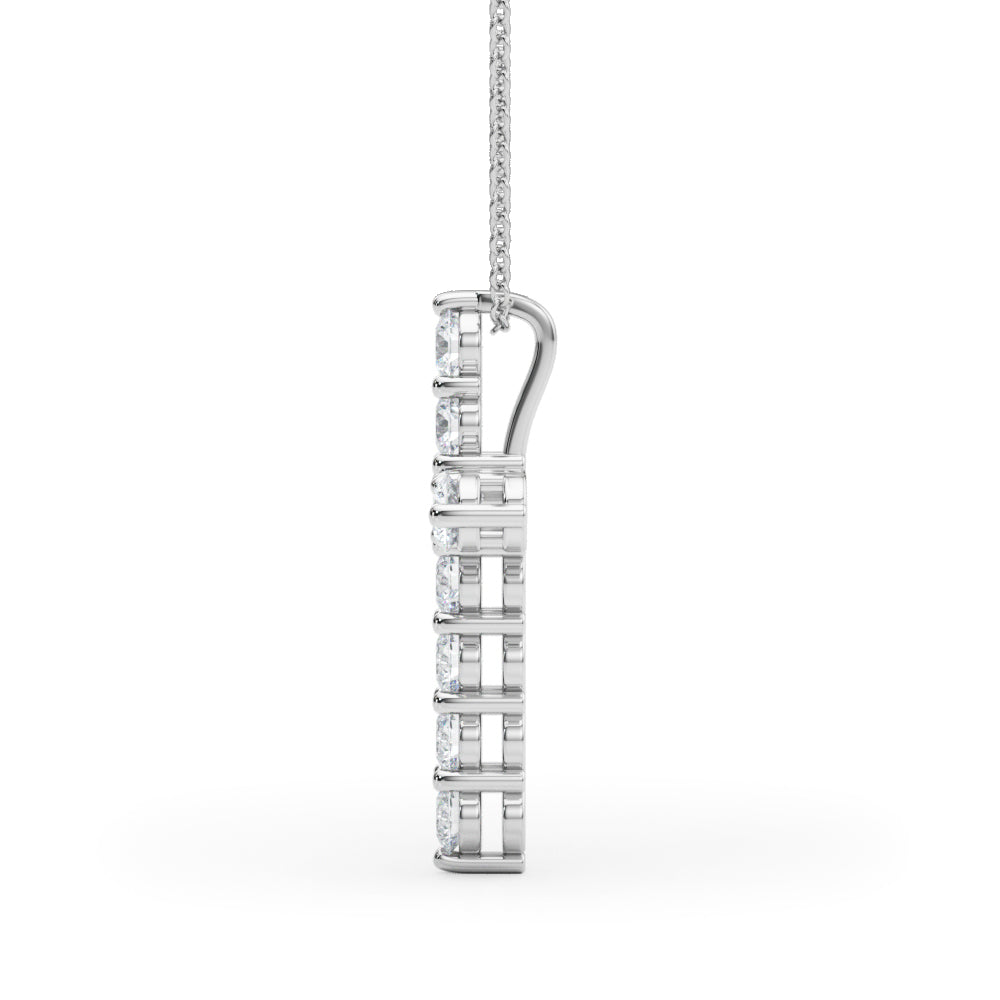 14K Gold Diamond Cross Pendant Necklace (1.00 ct)