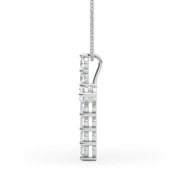 14K Gold Diamond Cross Pendant Necklace (1.00 ct)