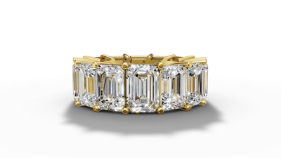 14K Gold Emerald-Cut Diamond Eternity Band (6.00 ct)
