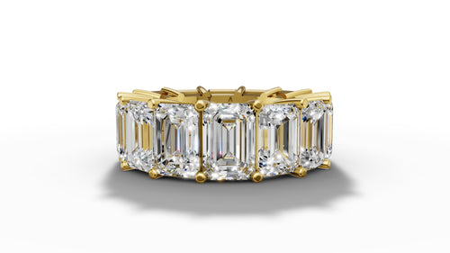 14K Gold Emerald-Cut Diamond Eternity Band (6.00 ct)