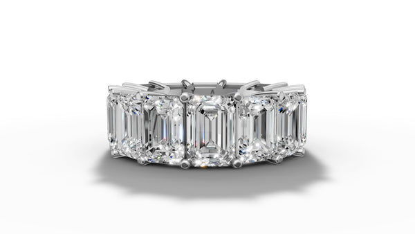 14K Gold Emerald-Cut Diamond Eternity Band (6.00 ct)