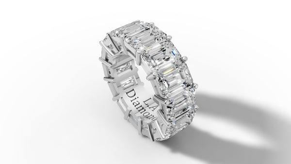 14K Gold Emerald-Cut Diamond Eternity Band (6.00 ct)
