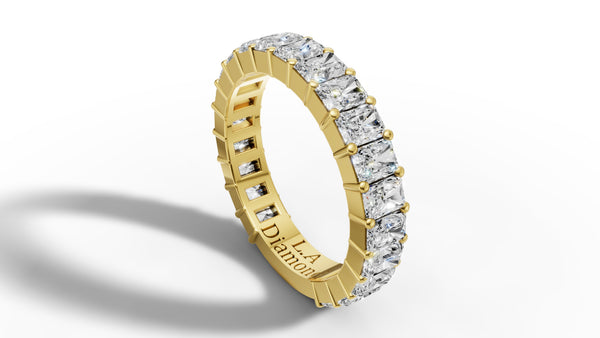 14K Gold Emerald-Cut Diamond Half-Eternity Band (3.5 ct)