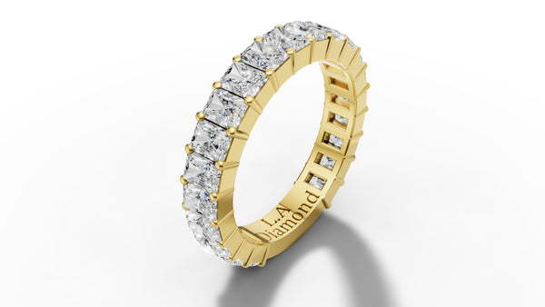 14K Gold Emerald-Cut Diamond Half-Eternity Band (3.5 ct)