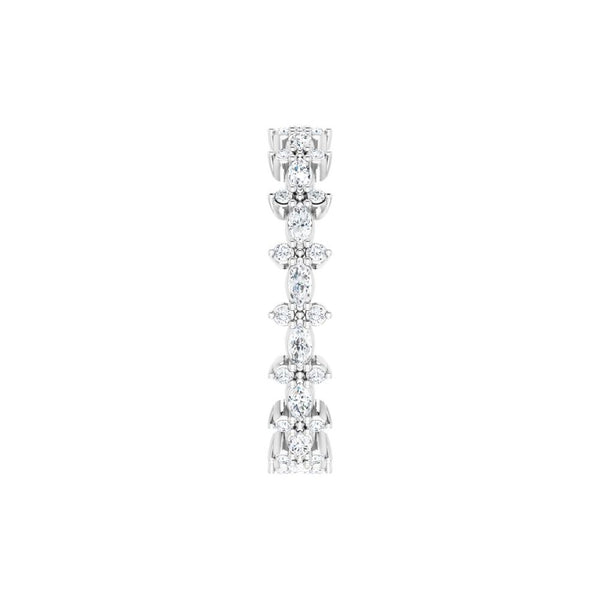 14K Gold Marquise & Round Diamond Eternity Band (5/8 ct)