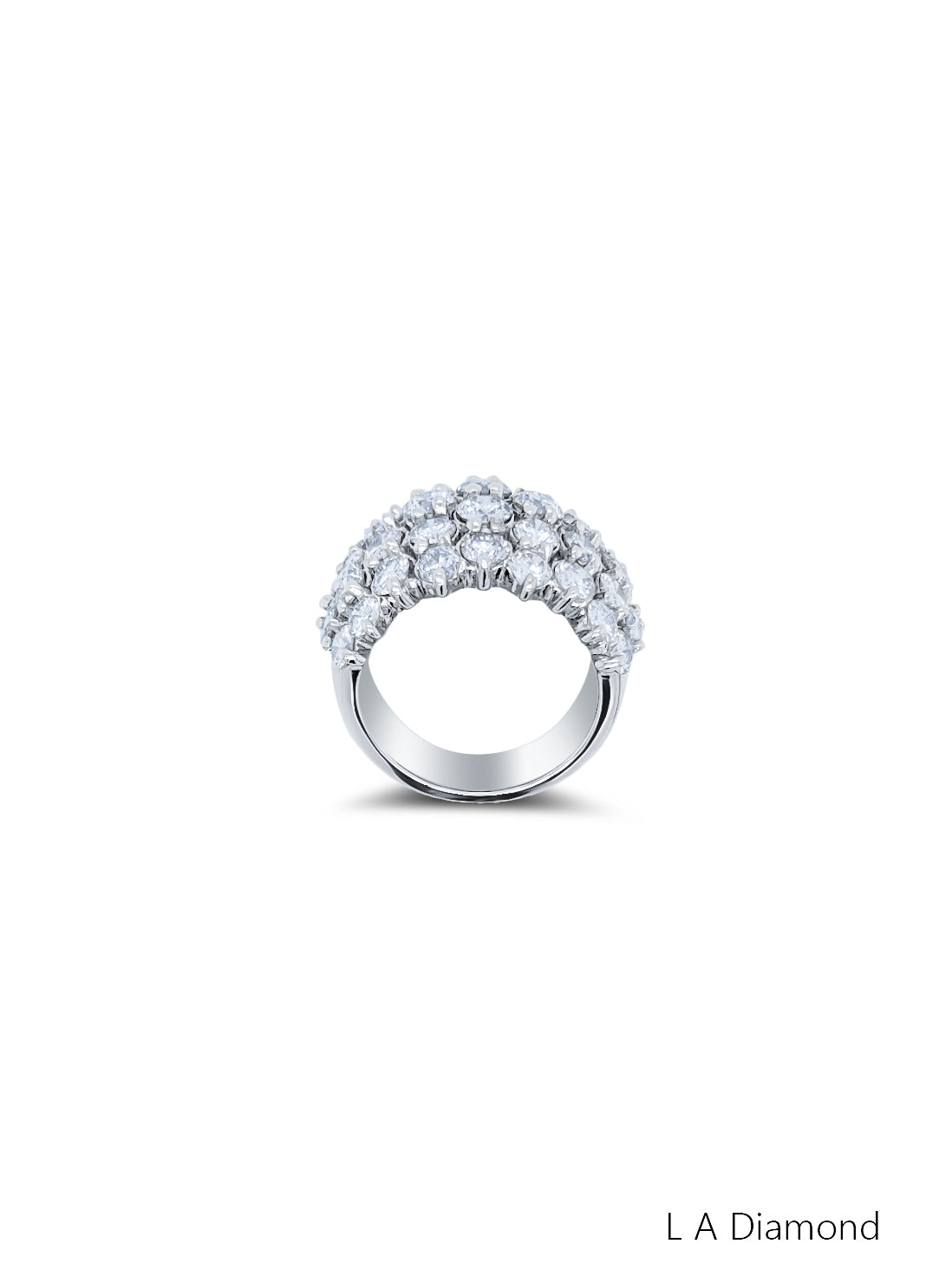 14K Gold Multi-Layer Round Diamond Wedding Band (6.55 ct)