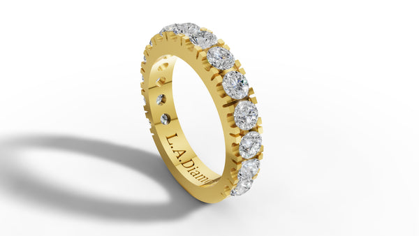 14K Gold Round Diamond Half-Eternity Wedding Band (2.50 ct)