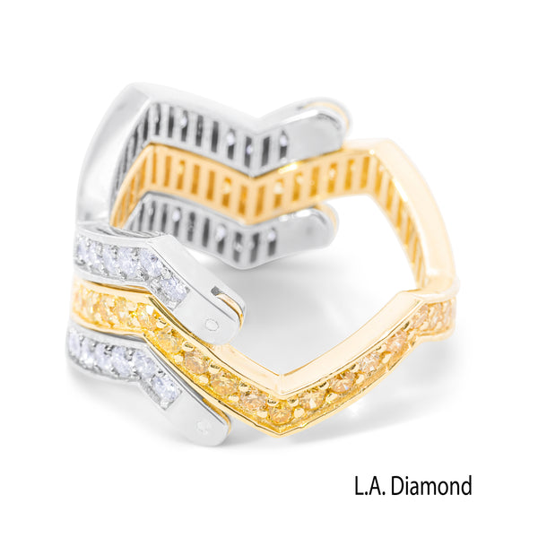 14K Two-Tone Gold Diamond Pavé Flip Ring (1.05 ct)