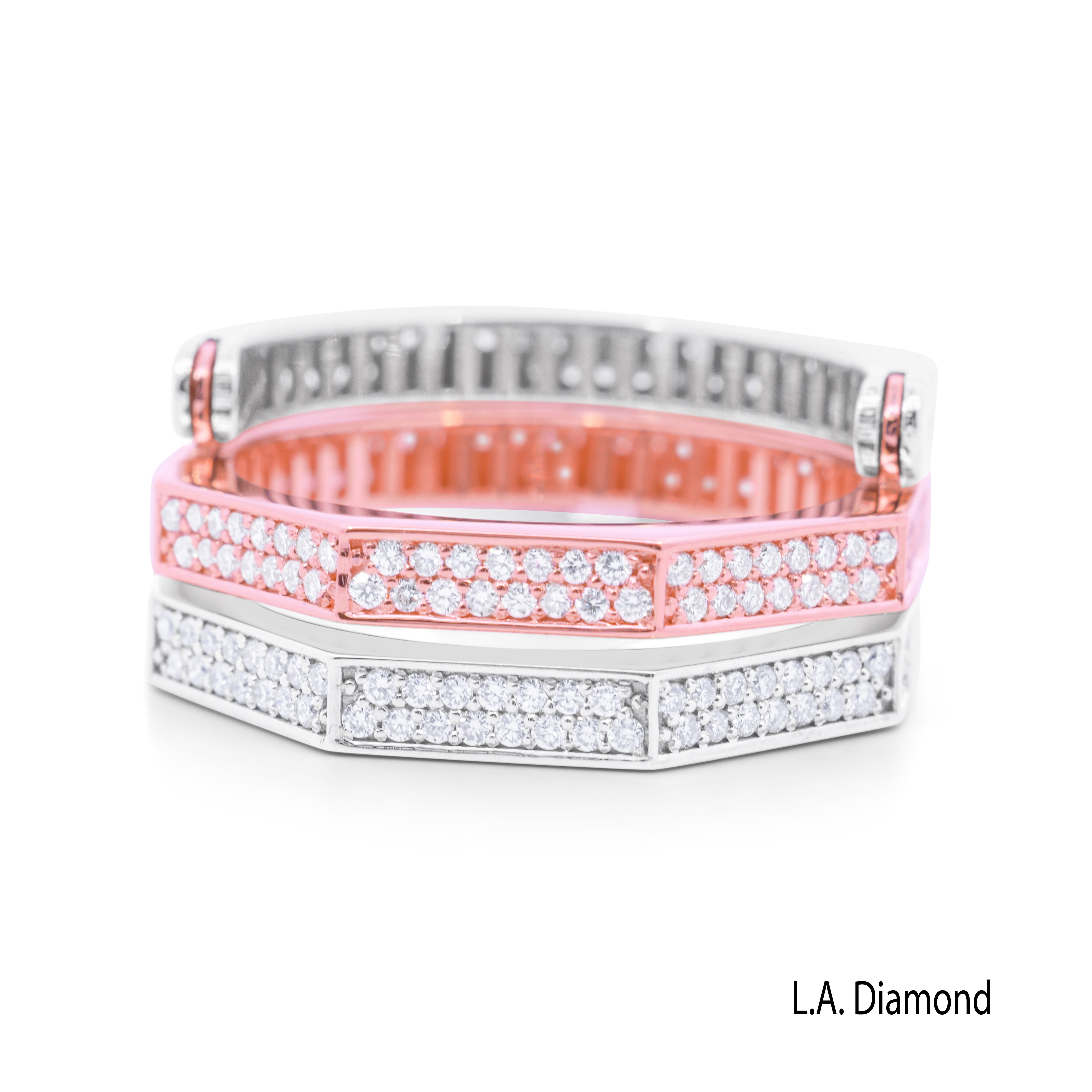 14K Two-Tone Gold Round Brilliant Diamond Reversible Ring (1 ct)