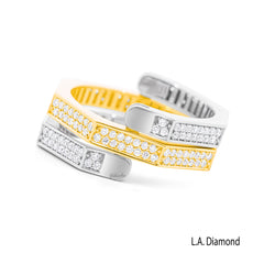 14K Two-Tone Gold Round Brilliant Diamond Reversible Ring (1 ct)