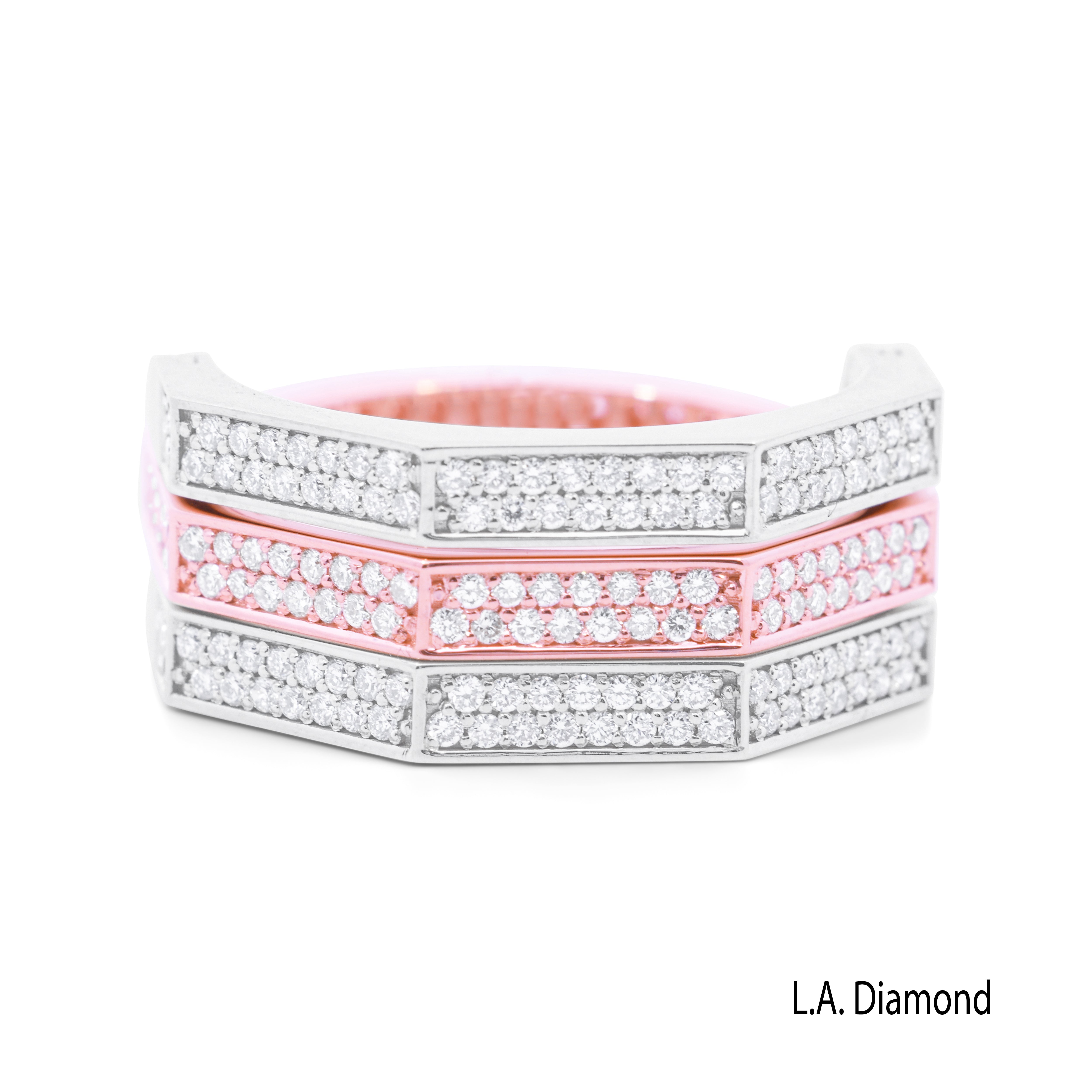 14K Two-Tone Gold Round Brilliant Diamond Reversible Ring (1 ct)