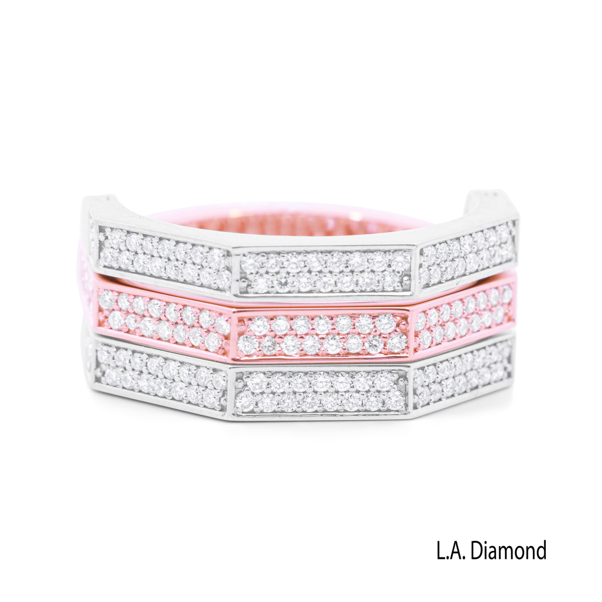 14K Two-Tone Gold Round Brilliant Diamond Reversible Ring (1 ct)