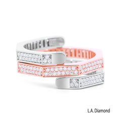 14K Two-Tone Gold Round Brilliant Diamond Reversible Ring (1 ct)