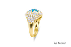 14K White Gold Diamond Accent Band Ring