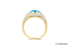 14K White Gold Diamond Accent Band Ring