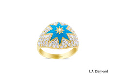 14K White Gold Diamond Accent Band Ring
