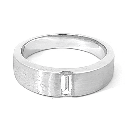 14K White Gold Diamond Baguette-Cut Wedding Band (0.30 ct T.W., 10.39 g)