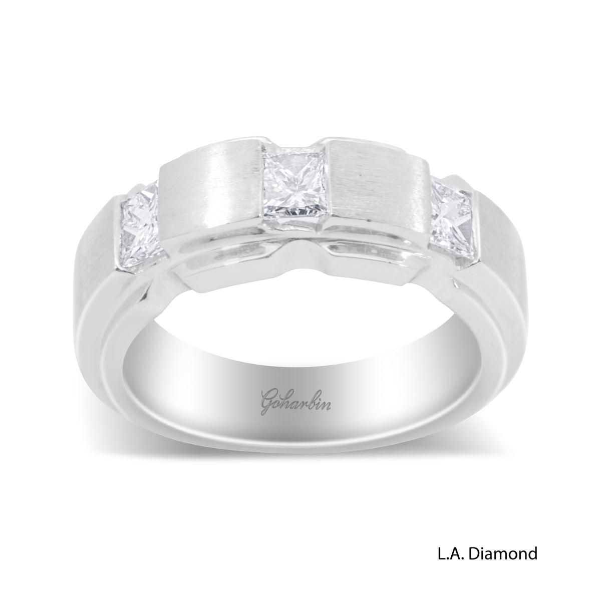 14K White Gold Diamond Emerald-Cut Wedding Band (0.85 ct T.W.)