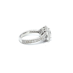 14K White Gold Diamond Princess-Cut Engagement Ring (2.28 ctw)