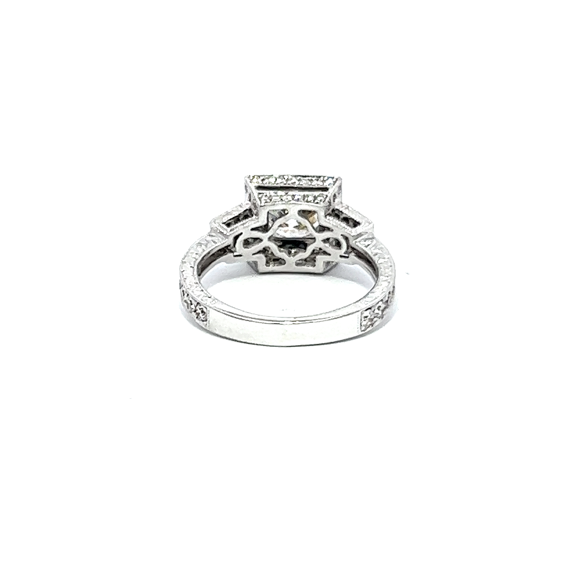 14K White Gold Diamond Princess-Cut Engagement Ring (2.28 ctw)