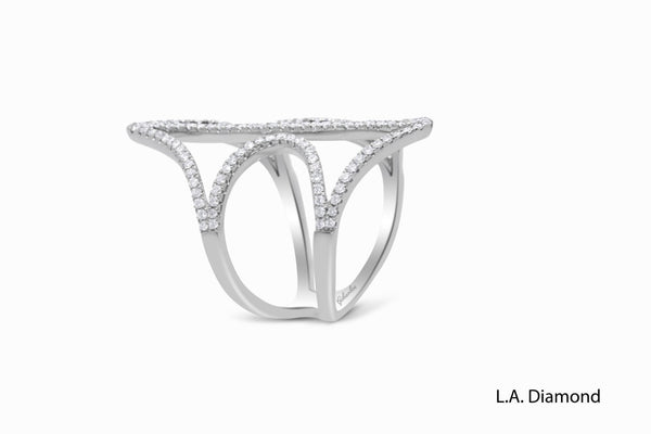 14K White Gold Diamond Ring