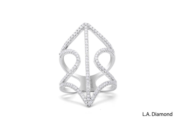 14K White Gold Diamond Ring