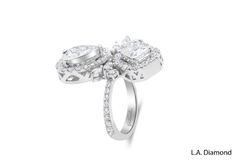 14K White Gold Diamond Ring (3.31 ct)